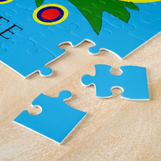 Duck puzzle met de naam van het kind. legpuzzel (Zijkant)