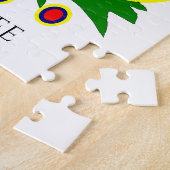 Duck puzzle met de naam van het kind. legpuzzel (Zijkant)