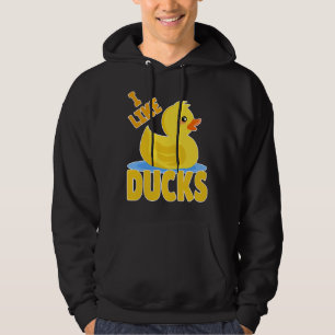 Duck Quack Yellow rubbereend squeaker duck I like Hoodie