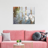 Duck Reflections ll Canvas Afdruk (Insitu (Woonkamer))