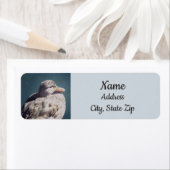 Duck Rests by Blue Water Lake Animal Etiket (Insitu)