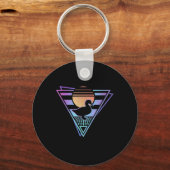Duck Retro 80s EDM Synthwave Gift T-Shirt Sleutelhanger (Voorkant)