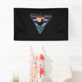Duck Retro 80s EDM Synthwave Gift T-Shirt Spandoek (Insitu)