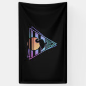 Duck Retro 80s EDM Synthwave Gift T-Shirt Spandoek (Verticaal)