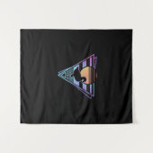 Duck Retro 80s EDM Synthwave Gift T-Shirt Wandkleed (Voorkant (horizontaal))