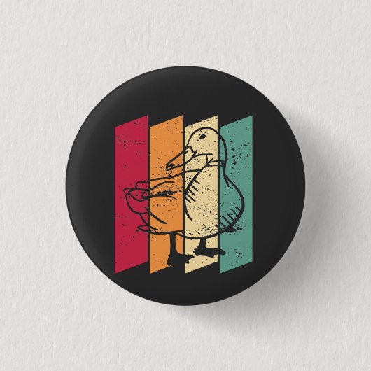 Duck Retro Ronde Button 3,2 Cm (Voorkant)