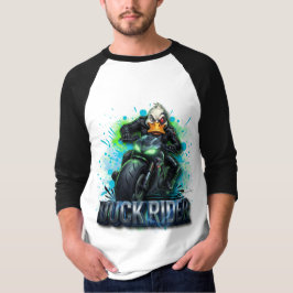 Duck Rider 3D Cyber Duck Motorfiets T-Shirt