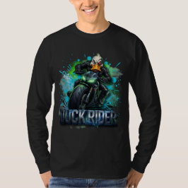 Duck Rider 3D Cyber Duck Motorfiets T-Shirt