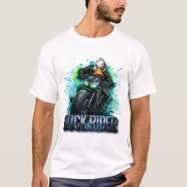 Duck Rider 3D Cyber Duck Motorfiets T-Shirt