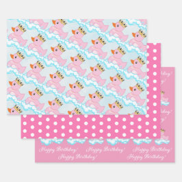 Duck (roze) Birthday Party Wrapping Paper