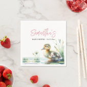 Duck Roze Meisje Baby shower Servet (Insitu)