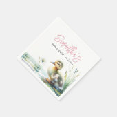 Duck Roze Meisje Baby shower Servet (Hoek)