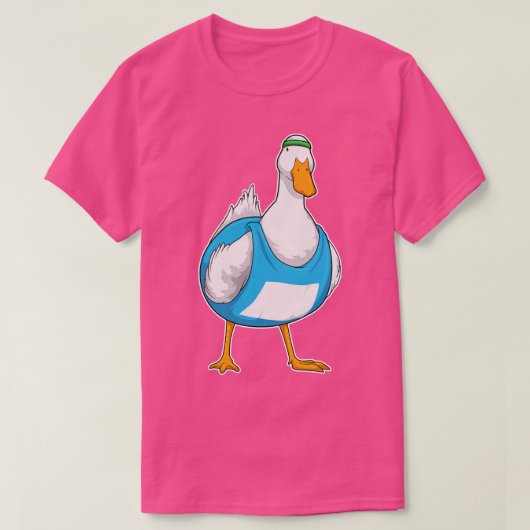 Duck Runner die Sports runt T-shirt (Design voorkant)