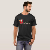 Duck Santa Kerstsleigh - Funny Duck Xmas T-shirt (Voorkant volledig)