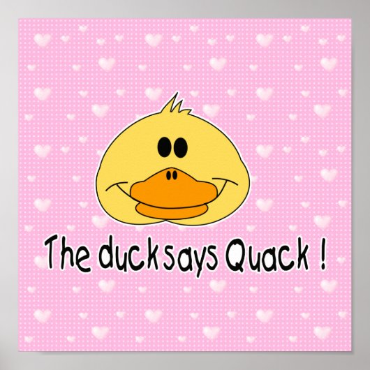 Duck Says Quack Poster (Voorkant)