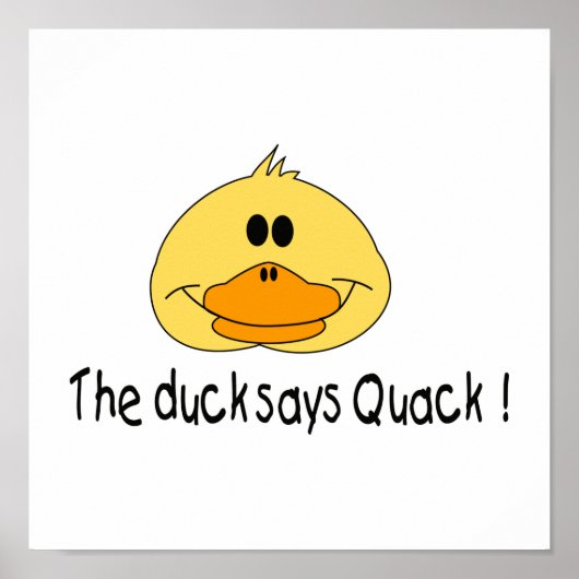 Duck Says Quack Poster (Voorkant)