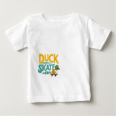 Duck Schaats Co. Leuk Skateboarden Eend T-shirt (Voorkant)