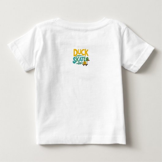 Duck Schaats Co. Leuk Skateboarden Eend T-shirt (Achterkant)