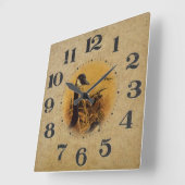 Duck season vierkante klok (Hoek)