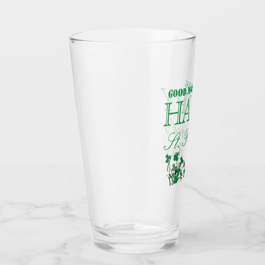 Duck Shamrock Happy Go Lucky St Patrick's Day Glas (Rechts)