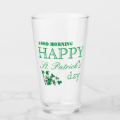 Duck Shamrock Happy Go Lucky St Patrick's Day Glas (Voorkant)