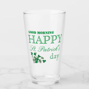 Duck Shamrock Happy Go Lucky St Patrick's Day Glas