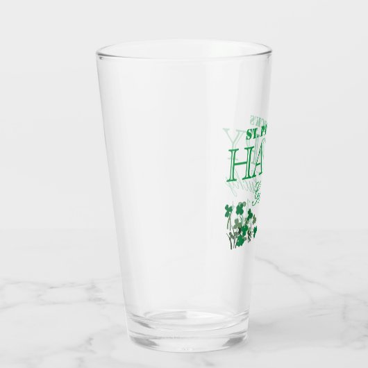 Duck Shamrock Happy Go Lucky St Patrick's Day Glas (Rechts)