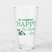 Duck Shamrock Happy Go Lucky St Patrick's Day Glas (Voorkant)