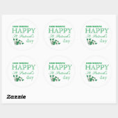 Duck Shamrock Happy Go Lucky St Patrick's Day Ronde Sticker (Vel)