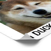 Duck Shiba Inu Dog Anatidaephobia Foto Funny Doge Poster (Hoek)