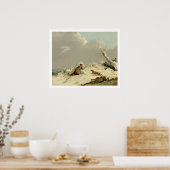 Duck Shooting in Winter (olie op canvas) Poster (Keuken)