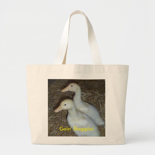 Duck Shopping Bag Grote Tote Bag (Voorkant)