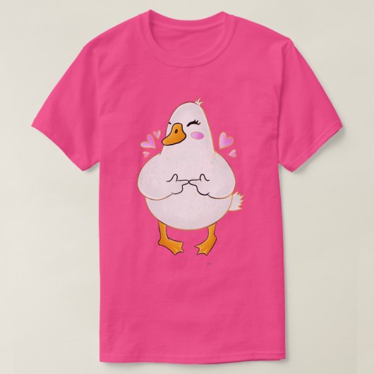 Duck Shy Fingers T-shirt (Design voorkant)