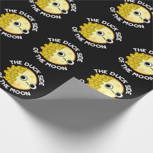 Duck Side of the Moon Astronomy Pun Dark BG Cadeaupapier (Hoek)