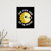 Duck Side of the Moon Astronomy Pun Dark BG Poster (Keuken)