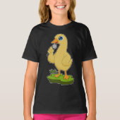 Duck Singer Microfoon Muziek T-shirt (Voorkant)
