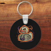 Duck Skeleton Rubber Duckie Kostuumfeest Sleutelhanger (Voorkant)