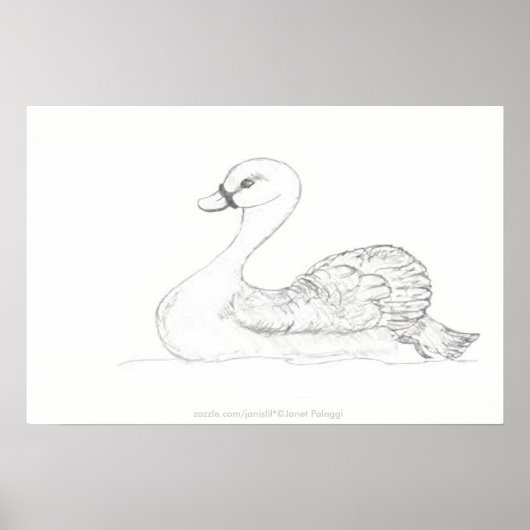 Duck Sketch Poster (Voorkant)