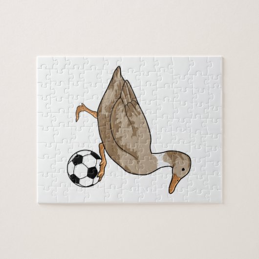 Duck Soccer Player Soccer Legpuzzel (Horizontaal)