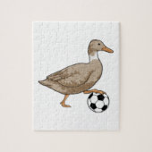 Duck Soccer Player Soccer Legpuzzel (Verticaal)