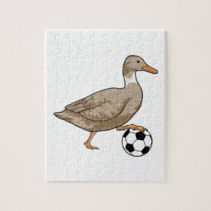 Duck Soccer Player Soccer Legpuzzel