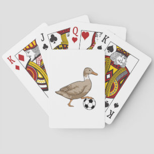 Duck Soccer Player Soccer Pokerkaarten