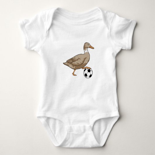 Duck Soccer Player Soccer Romper (Voorkant)