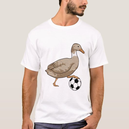 Duck Soccer Player Soccer T-shirt (Voorkant)