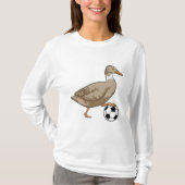 Duck Soccer Player Soccer T-shirt (Voorkant)