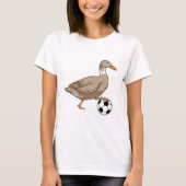 Duck Soccer Player Soccer T-shirt (Voorkant)