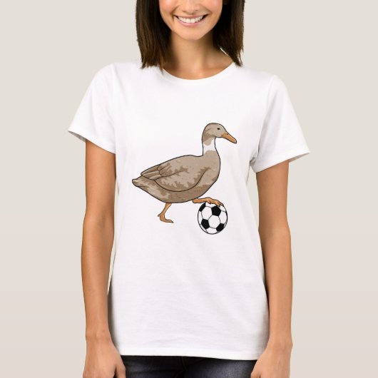 Duck Soccer Player Soccer T-shirt (Voorkant)