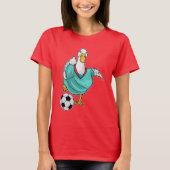Duck Soccer Player Soccer T-shirt (Voorkant)