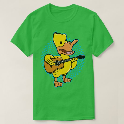 Duck speelt gitaar 1 t-shirt (Design voorkant)