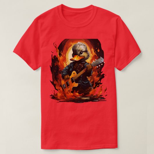 Duck speelt gitaar t-shirt (Design voorkant)